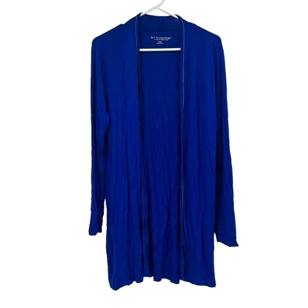Soft Surroundings Blue Long Sleeve Cardigan Size Large Women’s